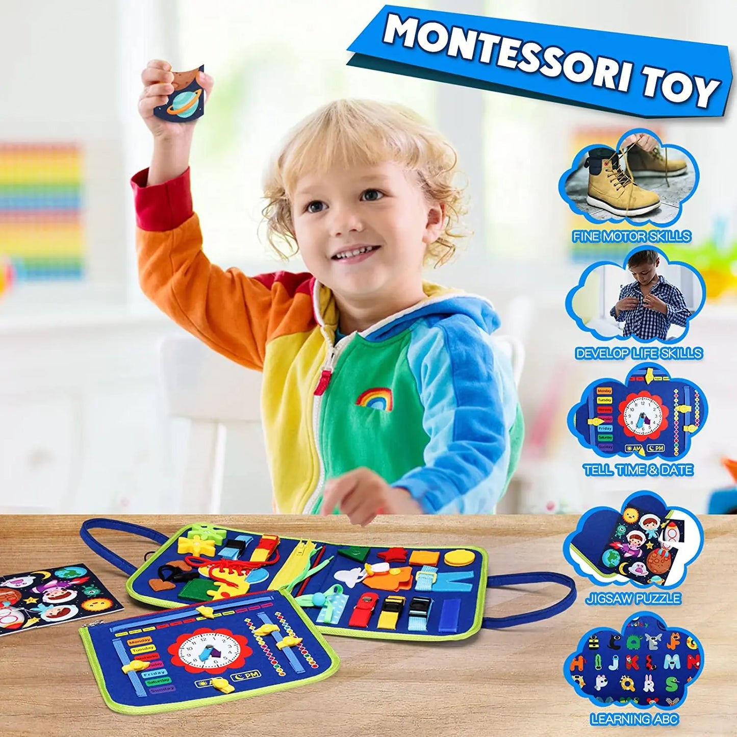 Montessori Sensory Developing Activity Learning Board